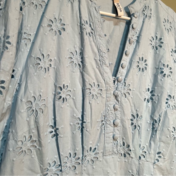 Belle Isle by Torrid Eyelet Mini Dress Angel Falls Light Blue 16 - Picture 9 of 15